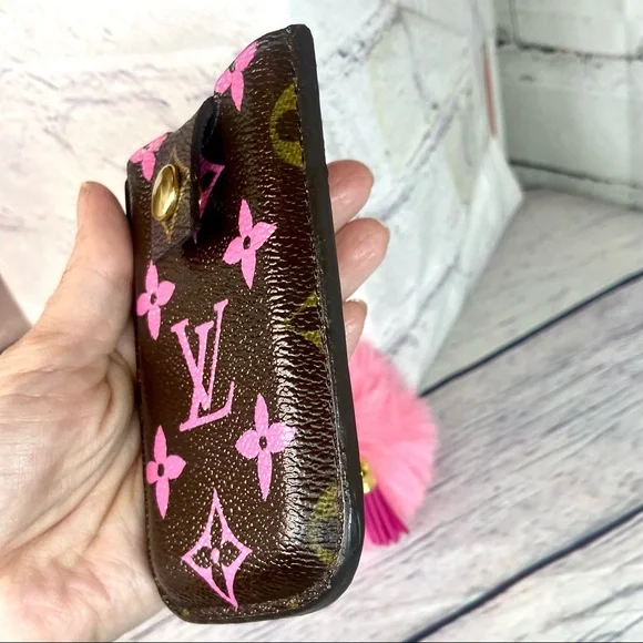 Louis Vuitton card holder keychain pouch converted from iPhone 3 case CUSTOM - Picture 7 of 12